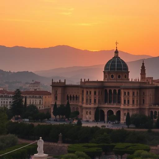 Imagen de la Alhambra de Granada al atardecer