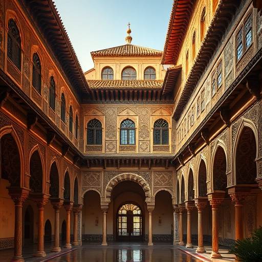 Imagen del documental 'La Alhambra, un legado andalusí', mostrando detalles arquitectónicos del palacio.